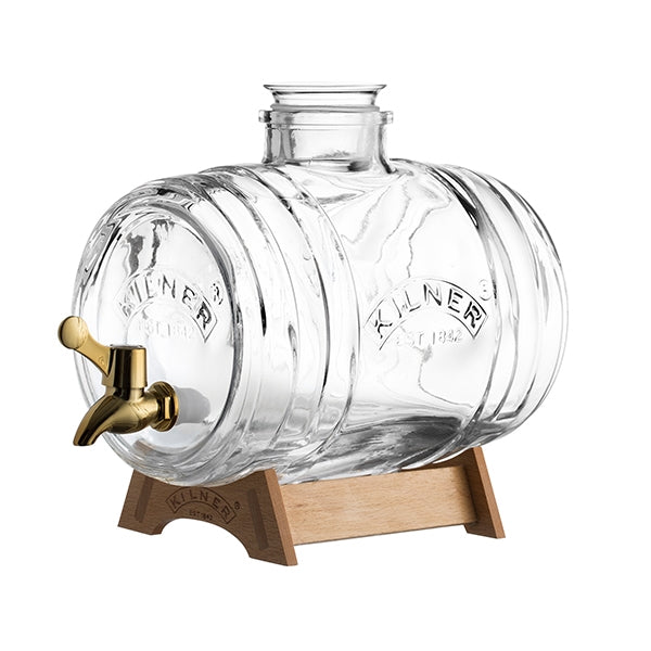 Distributeur de boisson Barrel avec robinet cuivré et support 3,5 L Kilner Kilner [Transparent]