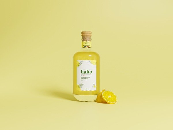 Rhum Arrangé Citron Confit de Menton 70cl – En direct de Halto (Drôme)