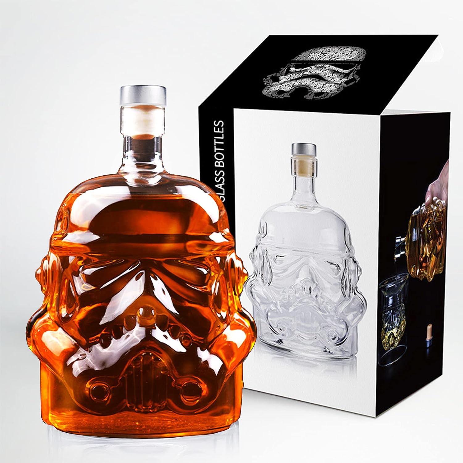 Carafe à whisky en forme de carafe à whisky pour vin, alcool, scotch, bourbon, brandy – 750 ml