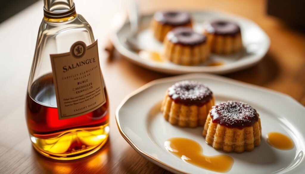 Image de rhum ambré avec des cannelés Image de rhum ambré avec des cannelés