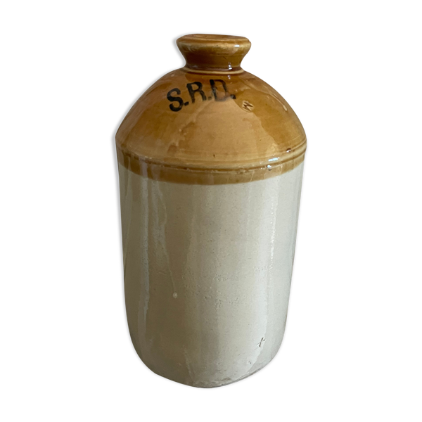 Bonbonne en grès vernissé 5l beige 0x18x33