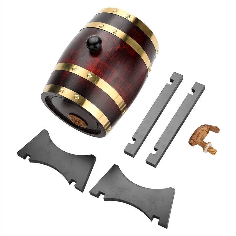 EOSNOW Tonneau à vin en bois de chêne vintage pour bière, whisky, rhum, port 1,5 l